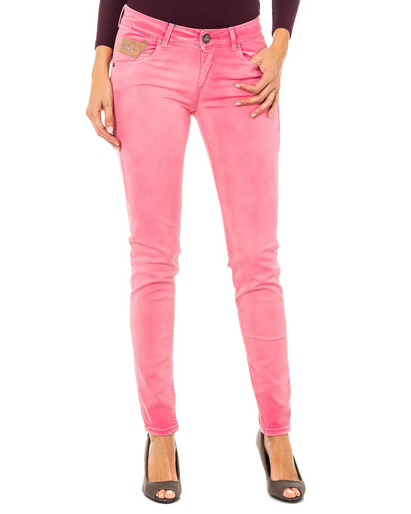 La Martina Elastische Hose mit schmalem Saum HWT010 woman Rosa