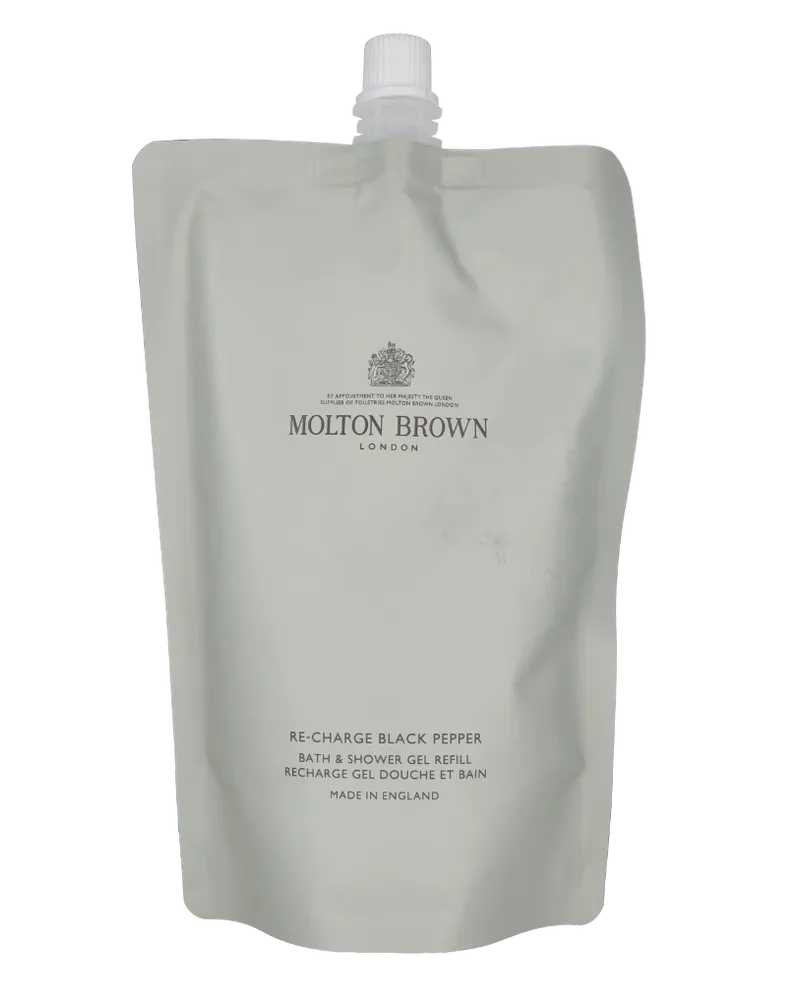Molton Brown Re-Charge Black Pepper Bath & Shower Gel Refill, Duschgel Nachfüllpack 400 ml 