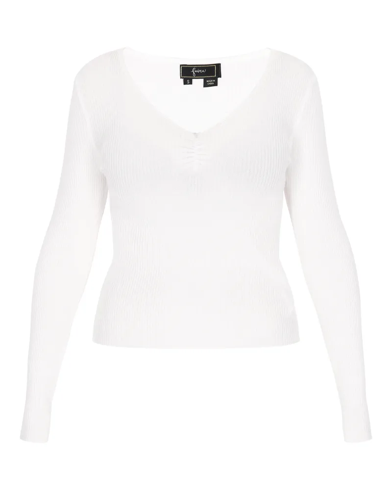 FAINA Pullover Frauen cremefarben Wollweiß