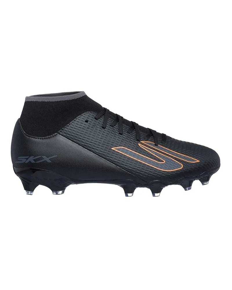 Skechers SKX_2 Academy" Fußballschuhe mit festem Boden für Herren (Schwarz/Orange Schwarz