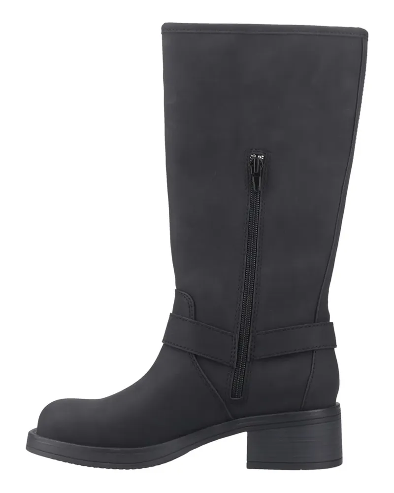Rocket Dog Nash" Biker Stiefel für Damen, Hoch geschnitten (Schwarz Schwarz