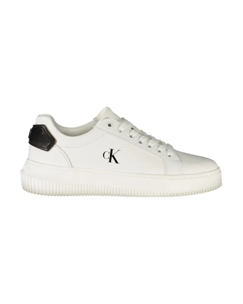 Calvin Klein Bianco Polyurethan Damen Sneaker Weiß