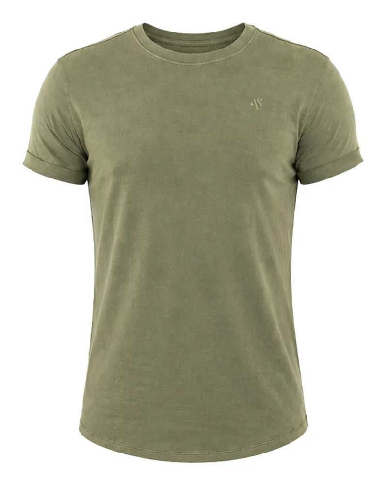 Alessandro Salvarini Herren T-Shirt AS-318 – 100% Baumwolle, Rundhals, weiches Material Grün