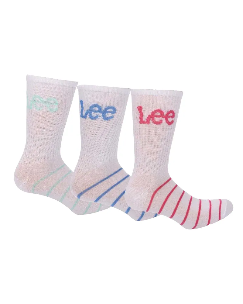 Lee Sportsocken für Damen (3er-Pack) (Weiß Weiß
