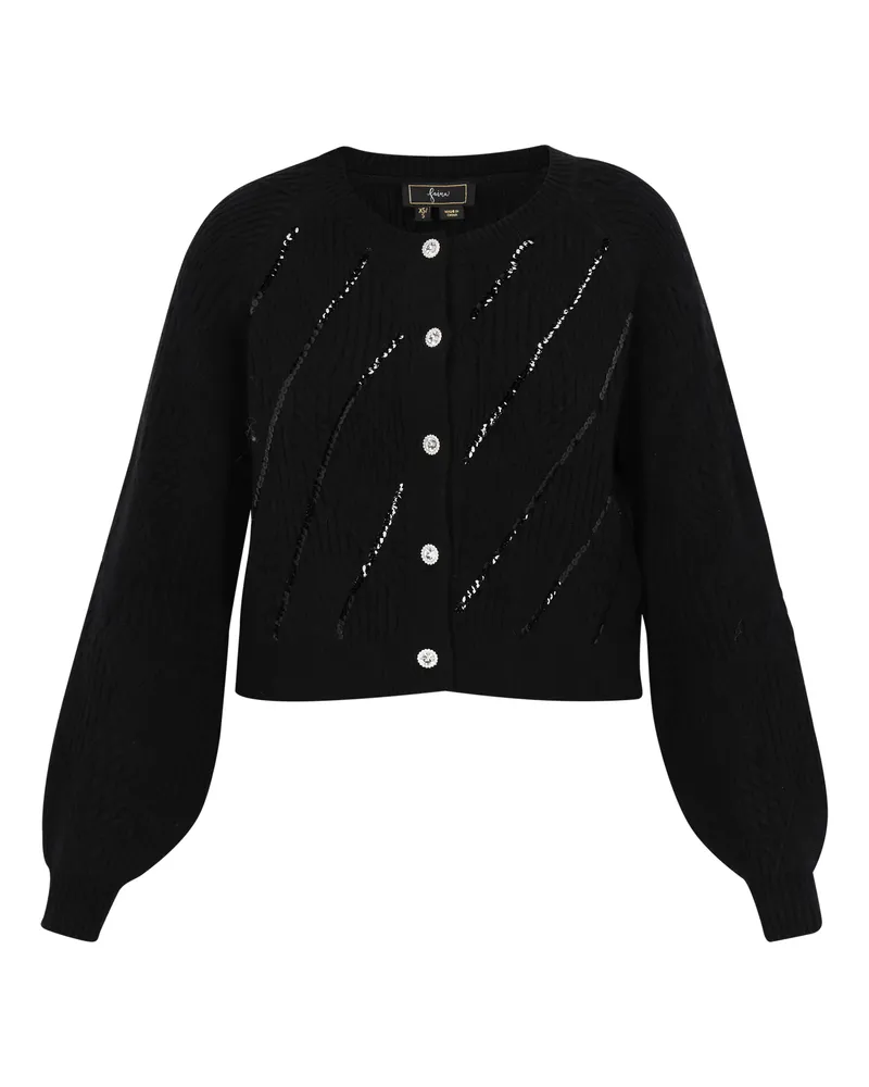 FAINA Strickjacke für Damen - Schwarz Schwarz