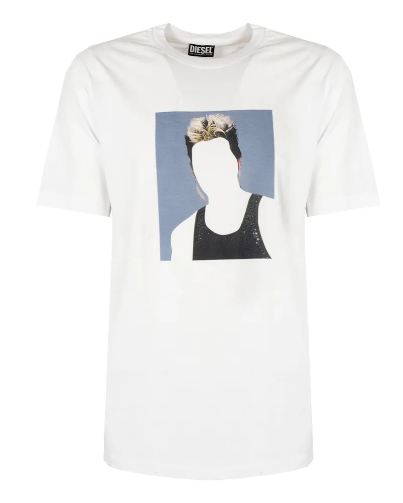 Diesel T-Shirt T-Just Herren weiß Weiß
