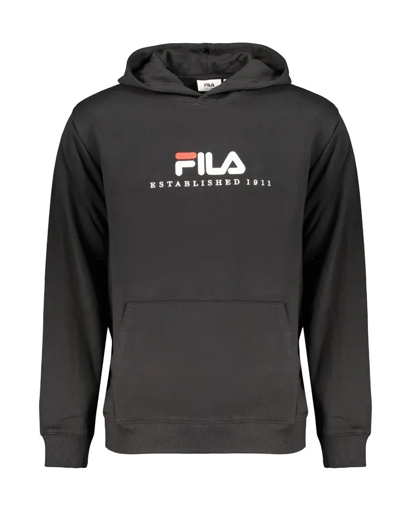 Fila Schwarzes Baumwoll-Herren-Sweatshirt Schwarz