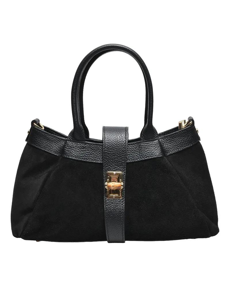 Isabella Rhea SCHWARZ Rindsledertasche Schwarz