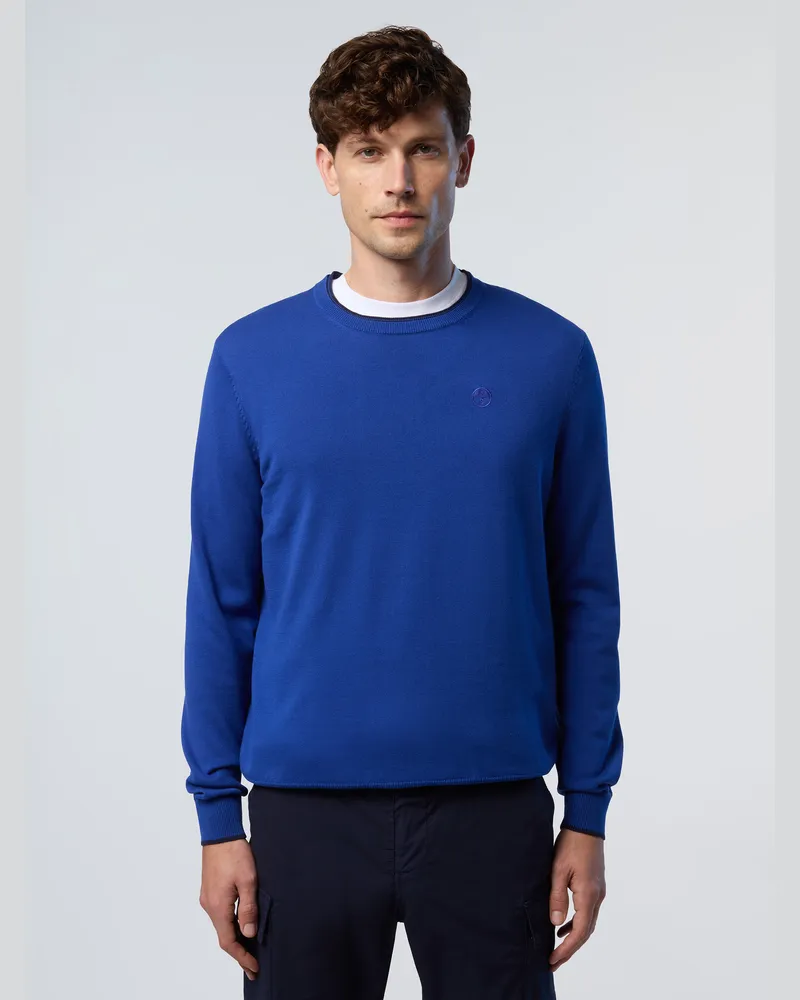 North Sails Pullover Gesticktes Logo Hellblau