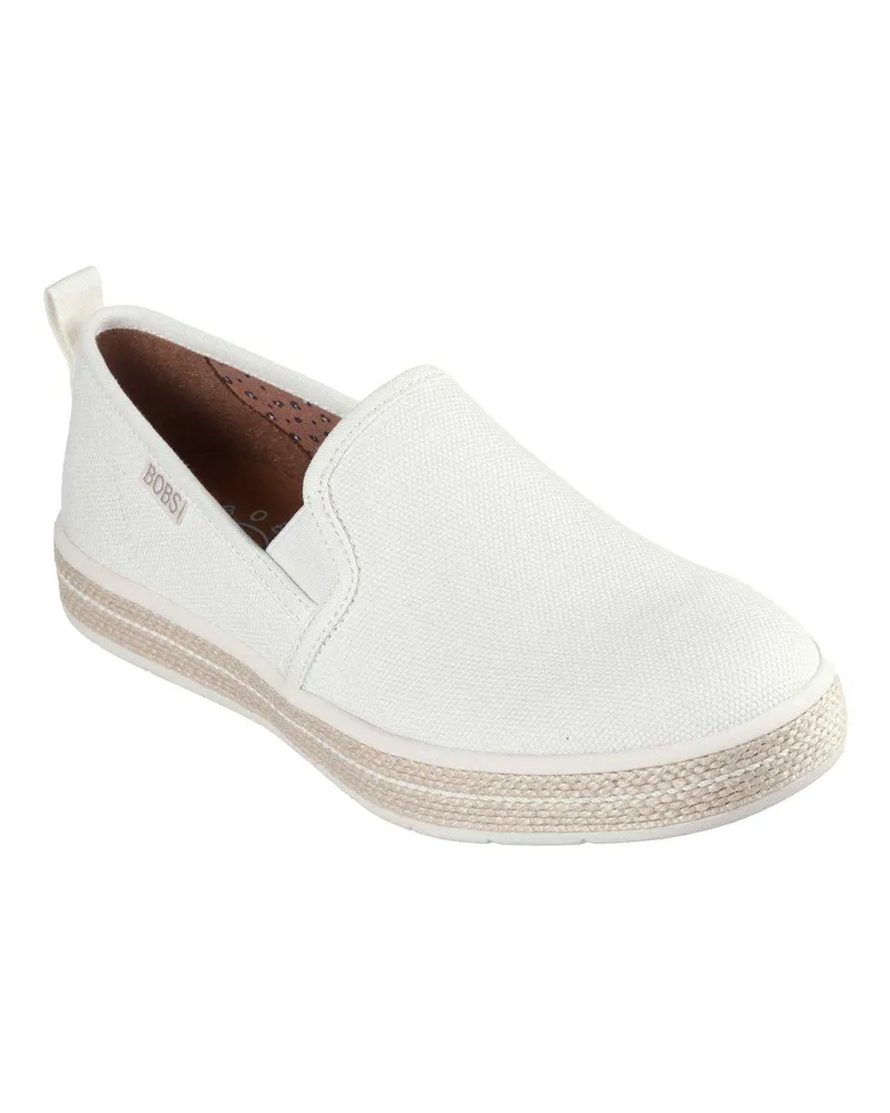 Skechers Flexpadrill" Espadrillen für Damen, Canvas (Naturweiß Wollweiß
