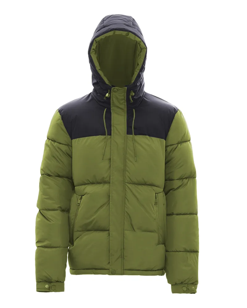 My Mo Wattierte Steppjacke Herren Oliv Schwarz Oliv