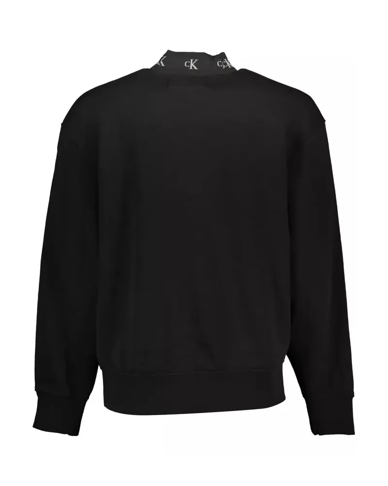 Calvin Klein Mock Neck Sweatshirt K Ck Monogram Schwarz