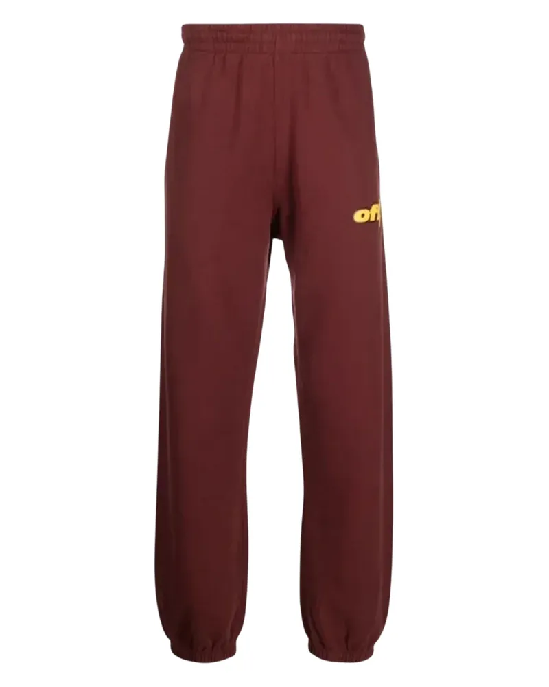 OFF-WHITE Off White - "Thunder Stable" Jogginghosen für Herren/Damen Unisex (Burgunderrot Bordeaux