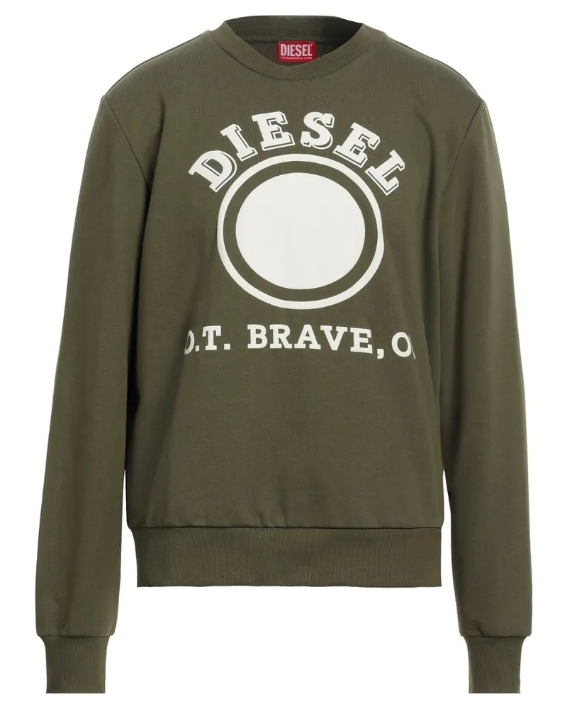 Diesel Grunes -Sweatshirt mit Punkt-Logo Grün