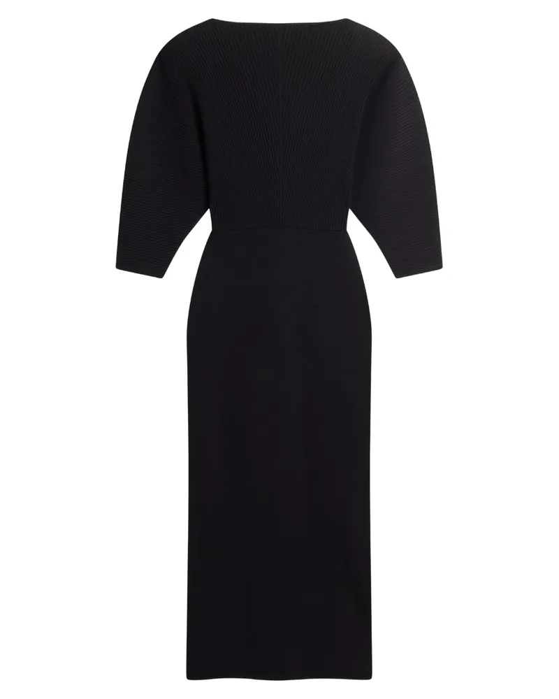 Ted Baker Vanitha Maxikleid Aus Gestricktem Rippenstrick Schwarz