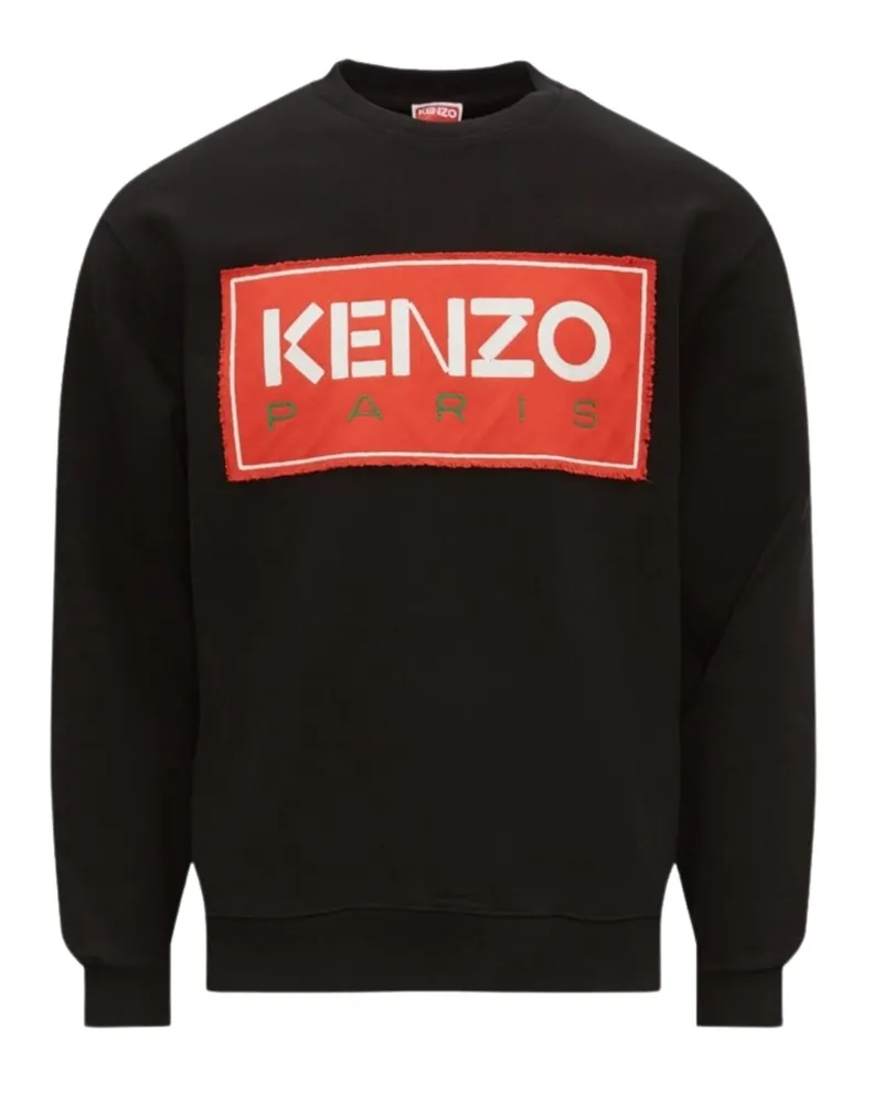 Kenzo Schwarzes Sweatshirt mit Blocklogo von  Paris Schwarz