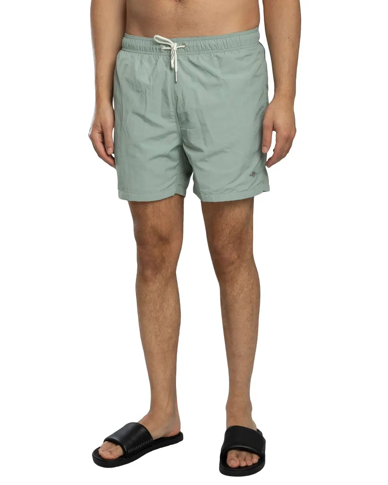 Gant Logo-Badeshorts, Grün Grün