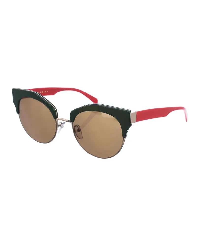 Marni ME635S Damen-Sonnenbrille aus Acetat in ovaler Form Braun