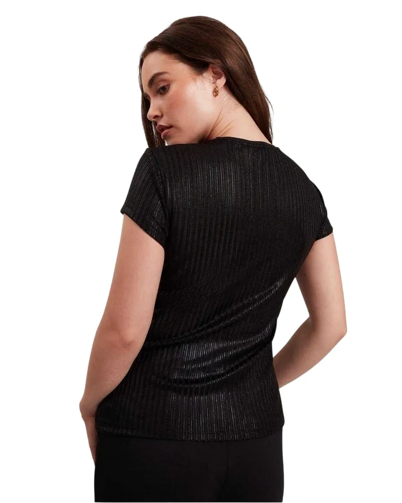 Ted Baker T-Shirt für Damen, Stripes, Schmal (Schwarz Schwarz