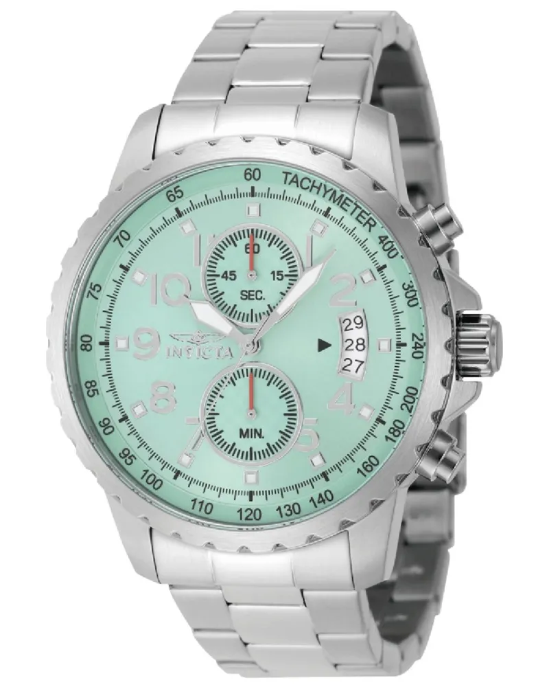 Invicta Specialty 69790 Herrenuhr, Quarzwerk, Stahlgehäuse, 47 mm, blaues Zifferblatt - Silber Silber