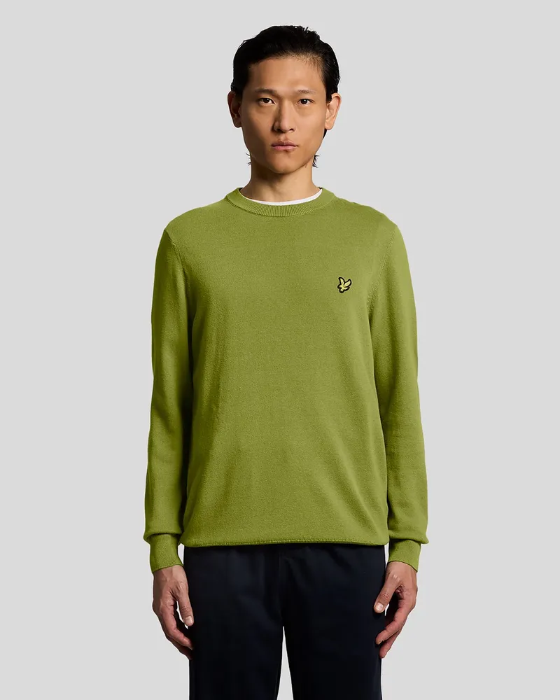Lyle & Scott Baumwollpullover mit Rundhalsausschnitt Grün