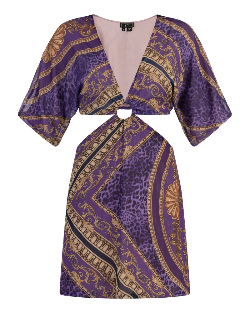 FAINA Minikleid für Damen mit Cut-outs und figurbetonter Passform - Violett Violett