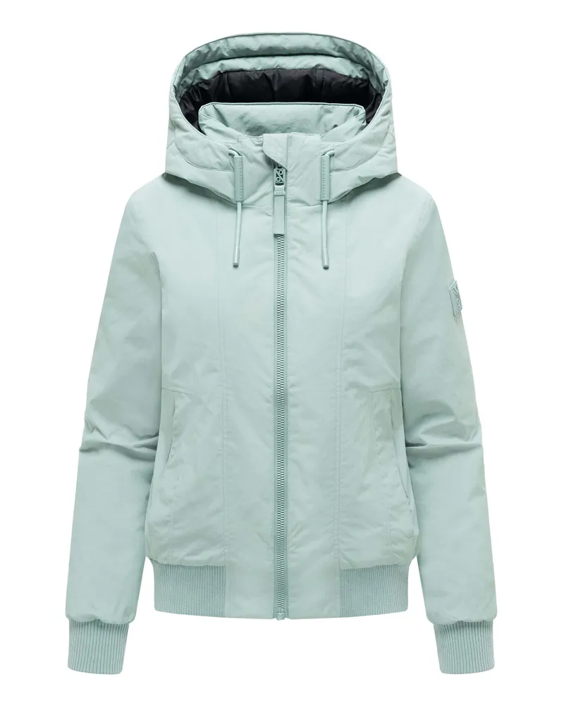 NAVAHOO Damen Winterjacke Kichermaus mit Kapuze Grün
