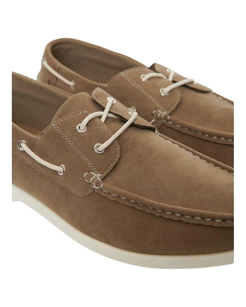 Threadbare Amis" Bootsschuhe für Herren, Wildleder, Mokassin-Spitze (Steinfarben Steingrau