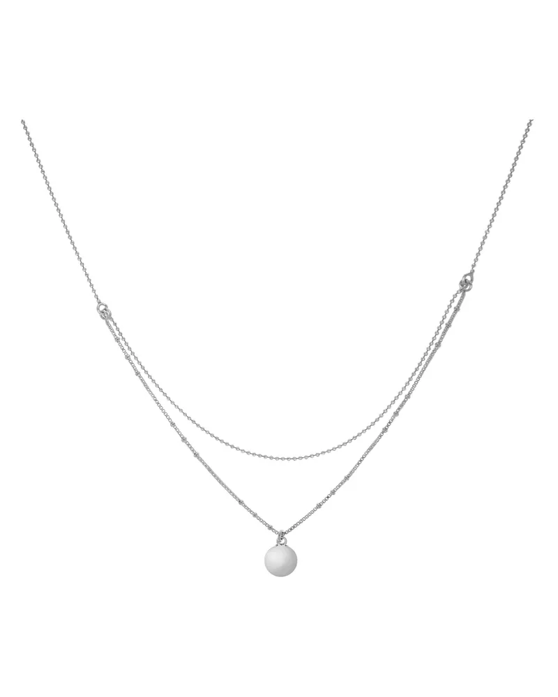 ZEEme Silber Halskette Silber 925 zweireihig 38+5cm lang Silber