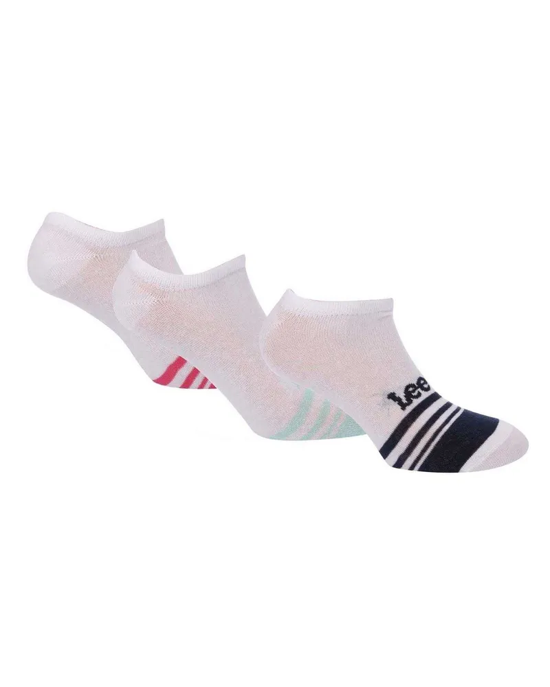 Lee Liner Socken für Damen, Baumwolle (3er-Pack) (Weiß Weiß