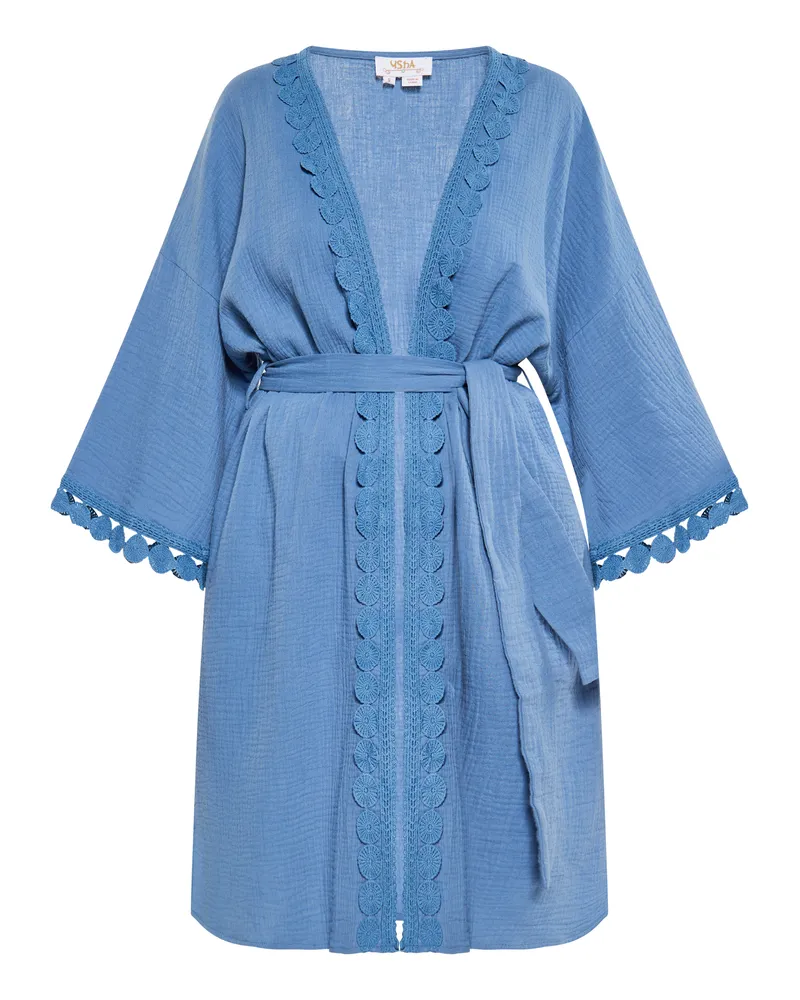 Usha Kimono Damen Denimblau Blau