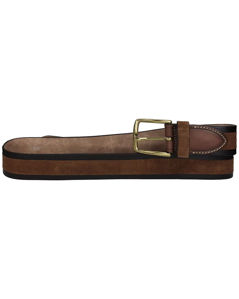 Hackett Inlay Leder Wildleder Herren Gürtel Braun Braun