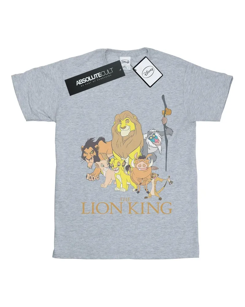 Disney Herren Der König der Löwen Gruppe T-Shirt (Sport grau Hellgrau