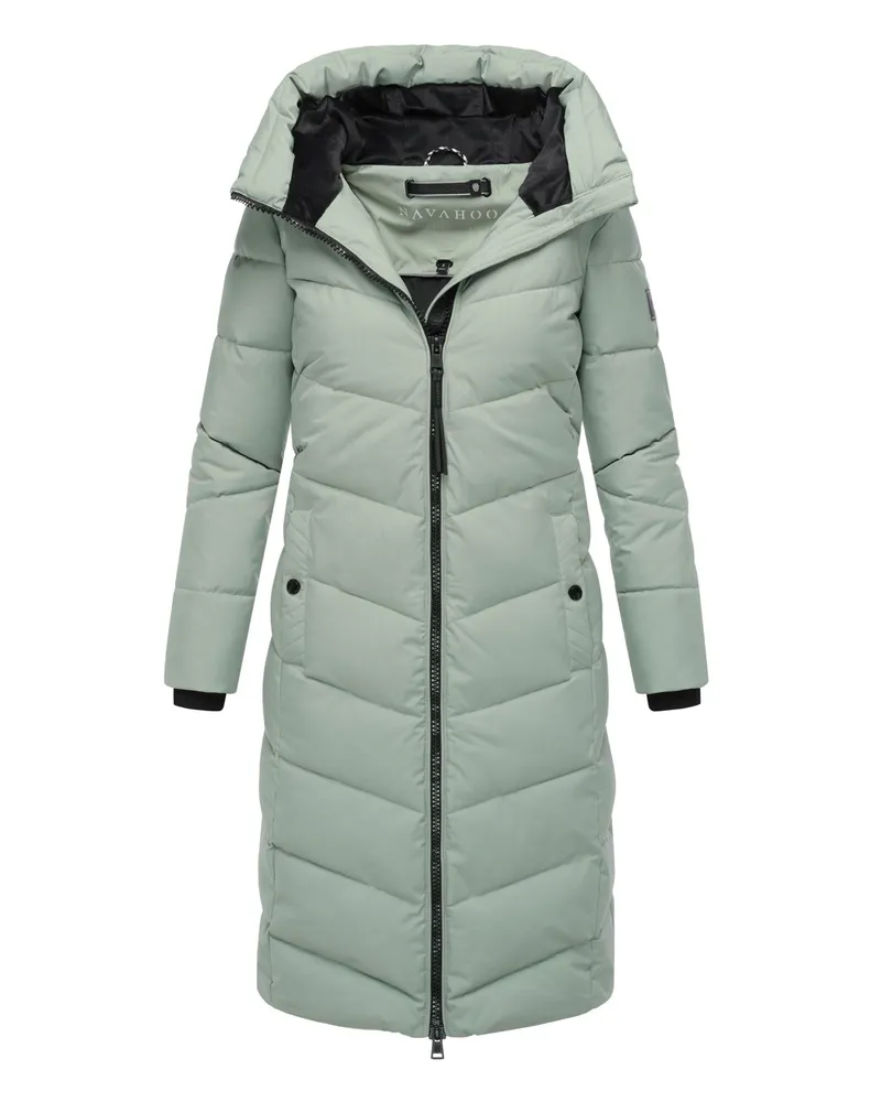 NAVAHOO Schmatzibär Damen Winter Steppmantel – warm & elegant Grün