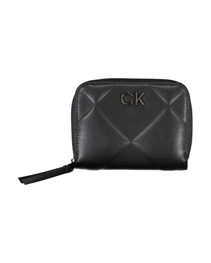 Calvin Klein Gestepptes Reißverschluss-Wallet Stil K60k606748 Schwarz