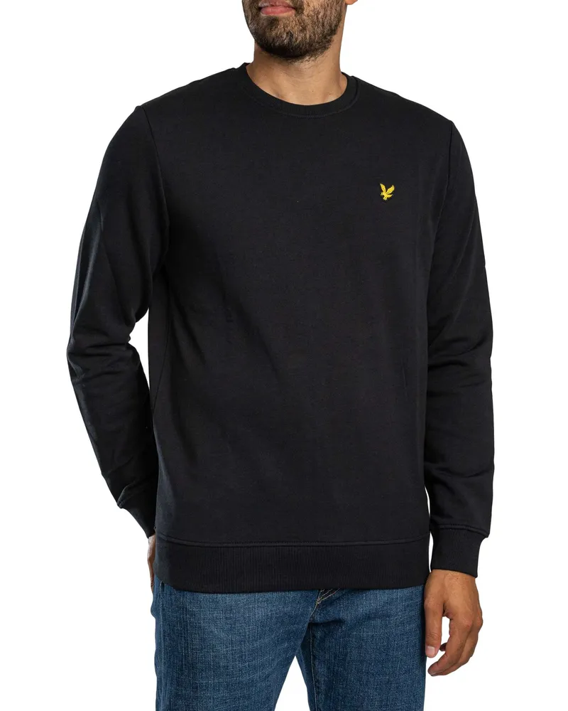 Lyle & Scott Sweatshirt Mit Aufgesticktem Logo, Schwarz Schwarz