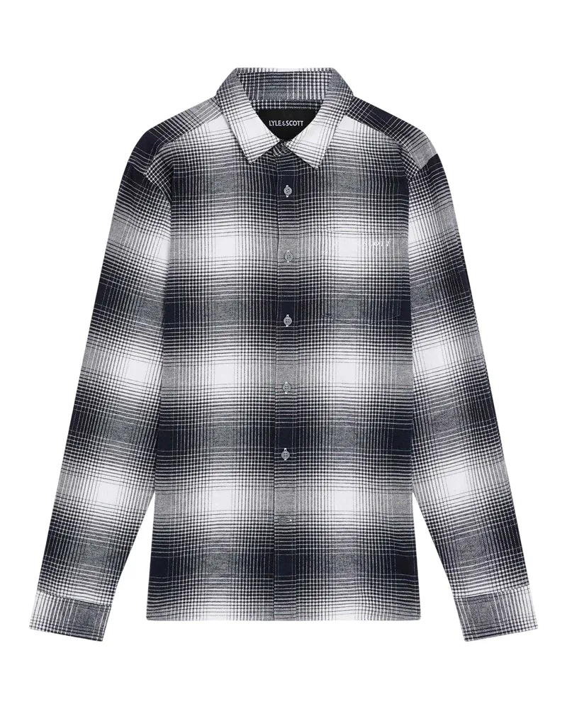 Lyle & Scott Hemd für Herren, Flanell (Nachthimmel/Weiß Blau