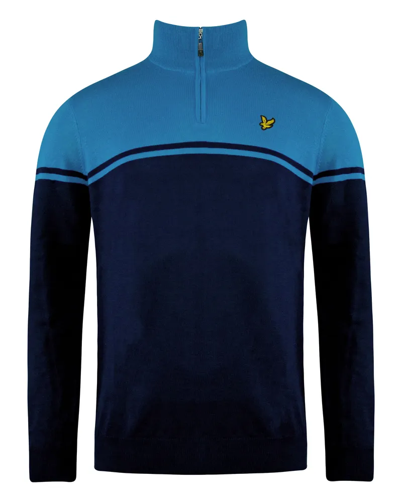 Lyle & Scott Croft Golf Mens blaublauer Pullover Blau