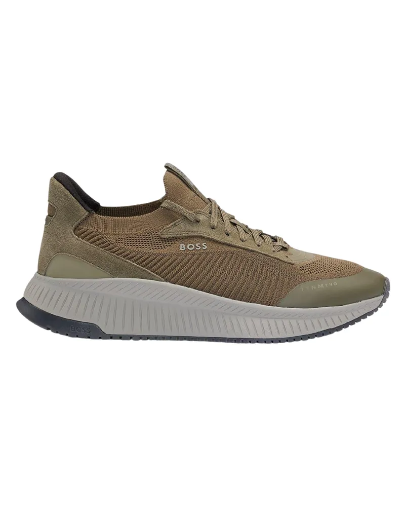 HUGO BOSS TTNM EVO" Sneaker für Herren, Wildleder (Dunkelgrün Grün