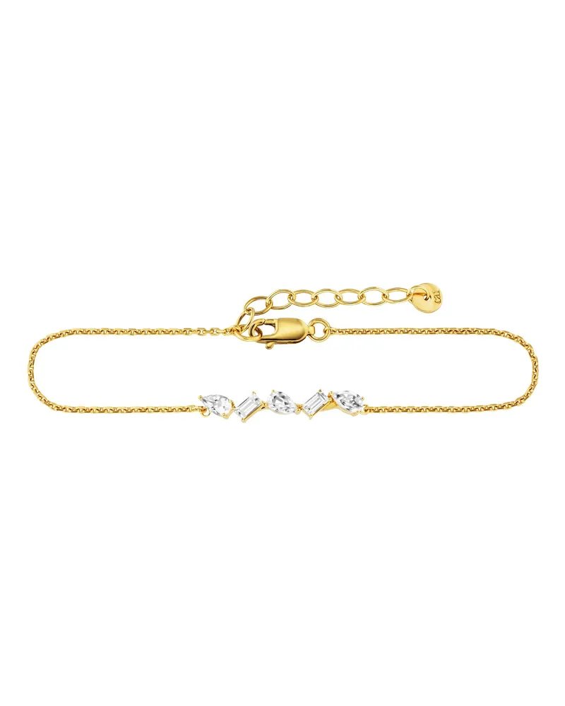 cai Armband 925/- Sterling Silber vergoldet Weißtopas Gold