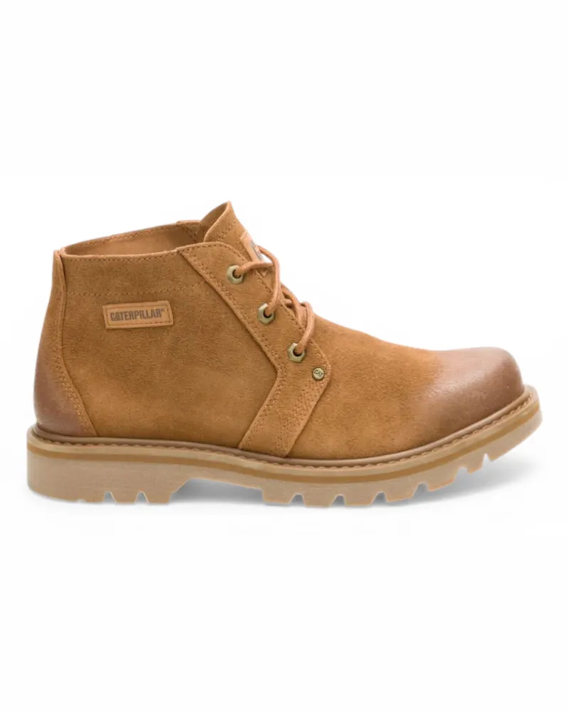 Caterpillar Footwear CAT () Wanderstiefel aus hellbraunem Leder, mittelhoch geschnitten, Chukka-Stil - Grader Cognac