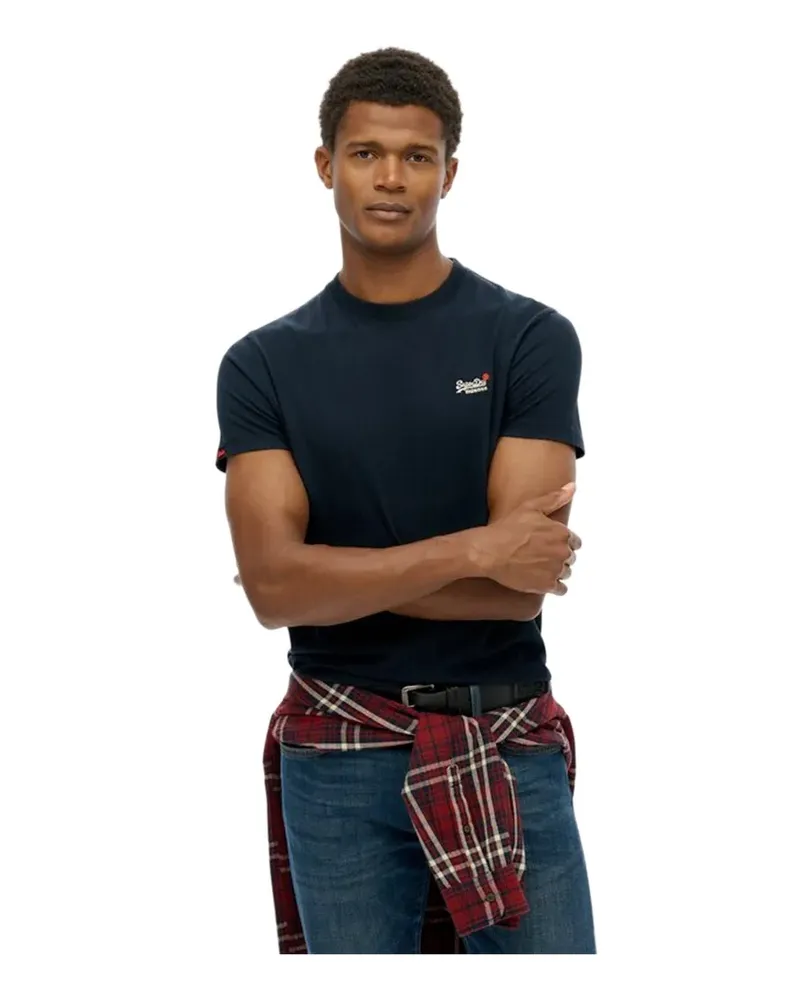 Superdry. Essential-T-Shirt für Herren - Blau Blau
