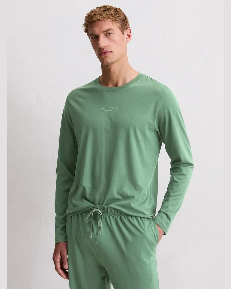 Marc O'Polo Pyjamaoberteil Mix N Match Cotton Grün