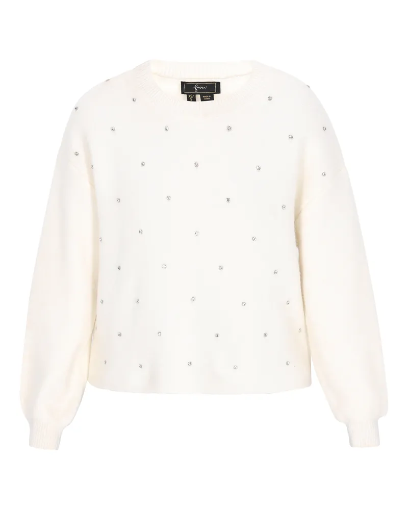 FAINA Pullover Frauen cremefarben Wollweiß