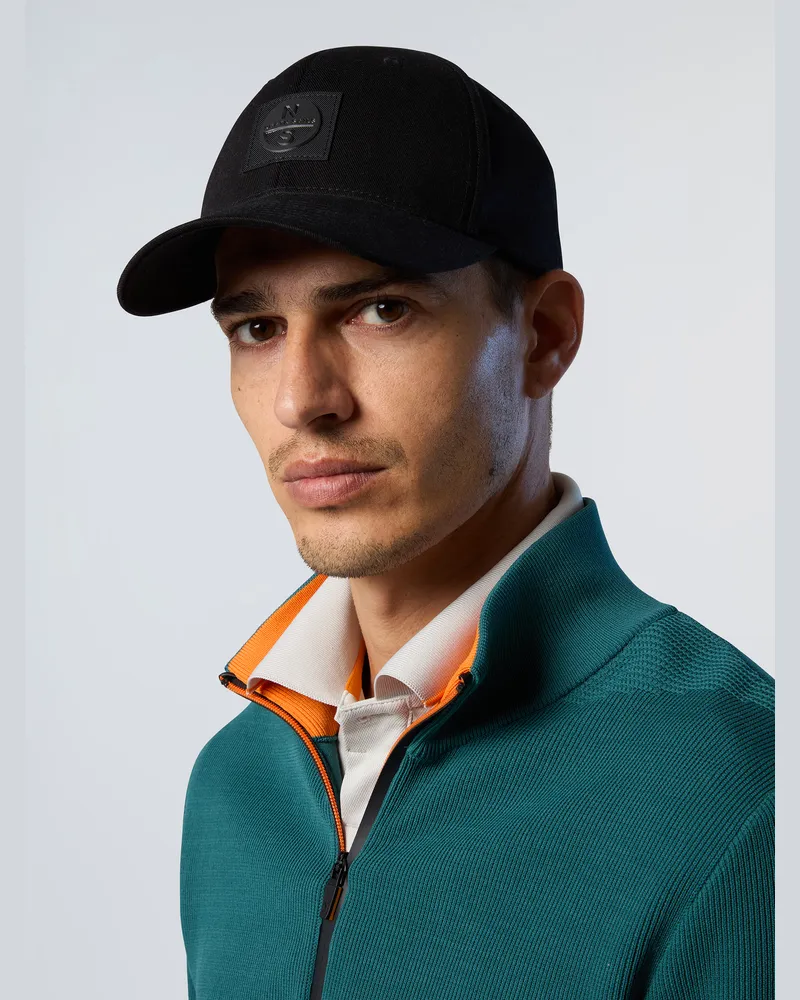 North Sails Basecap Flexfit® Basecap mit Aufnäher Schwarz