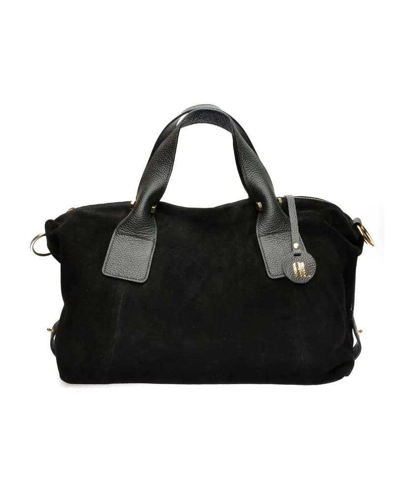 Anna Luchini Schwarz Rindsledertasche Schwarz