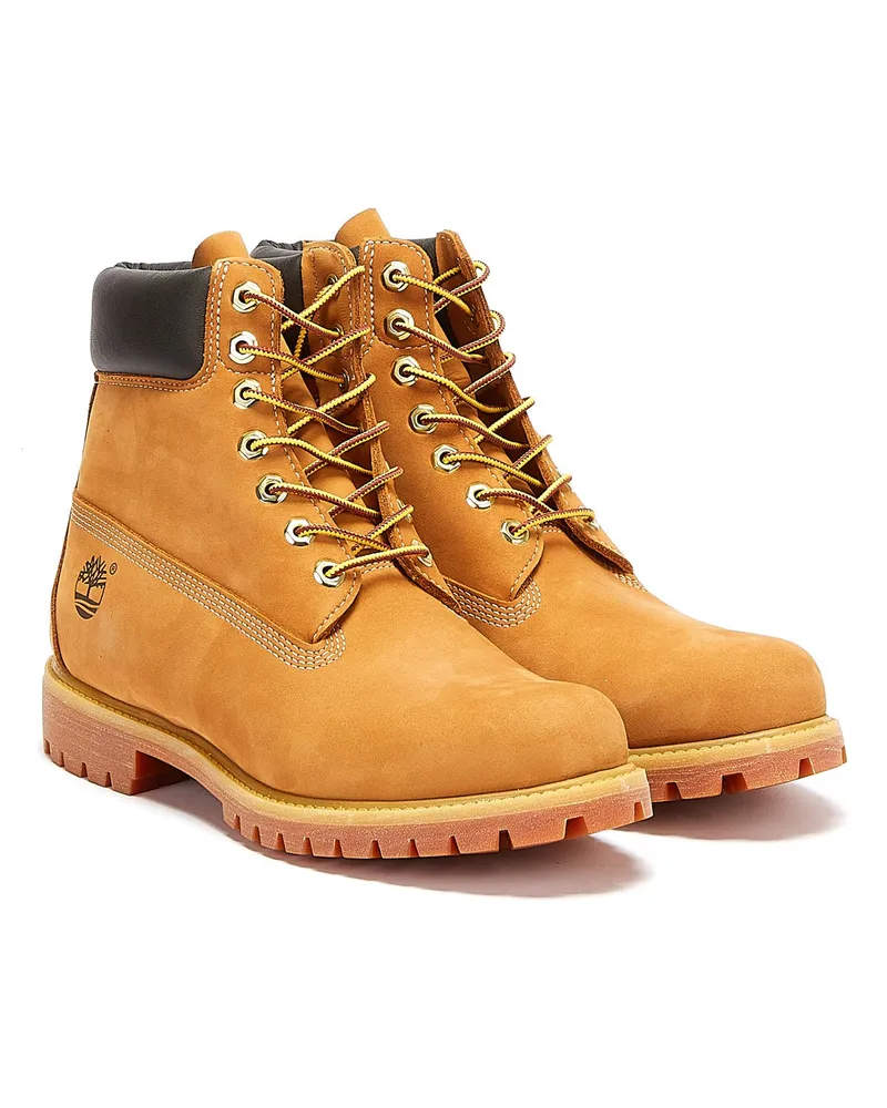 Timberland Herren Weizen Premium 6 Inch Nubuk Leder Stiefel Braun