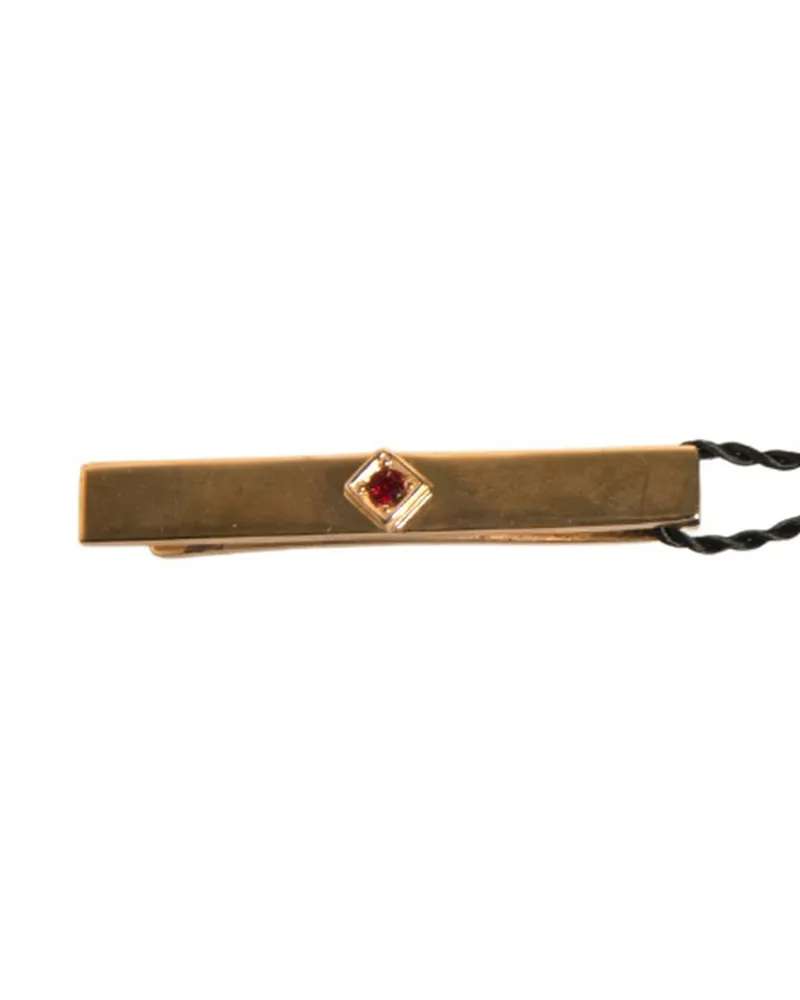 Dolce & Gabbana Krawattennadel mit Rubineinsatz, goldfarben - Braun Braun