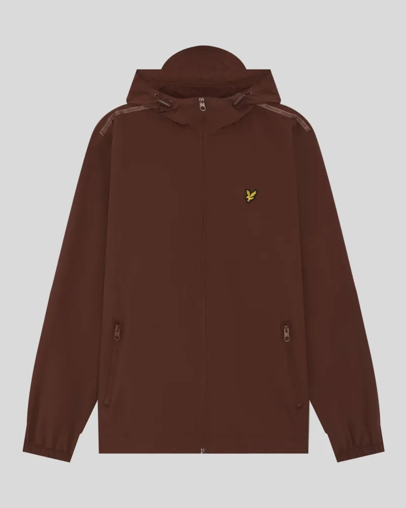 Lyle & Scott Taped Zip Through Kapuzenjacke Rot