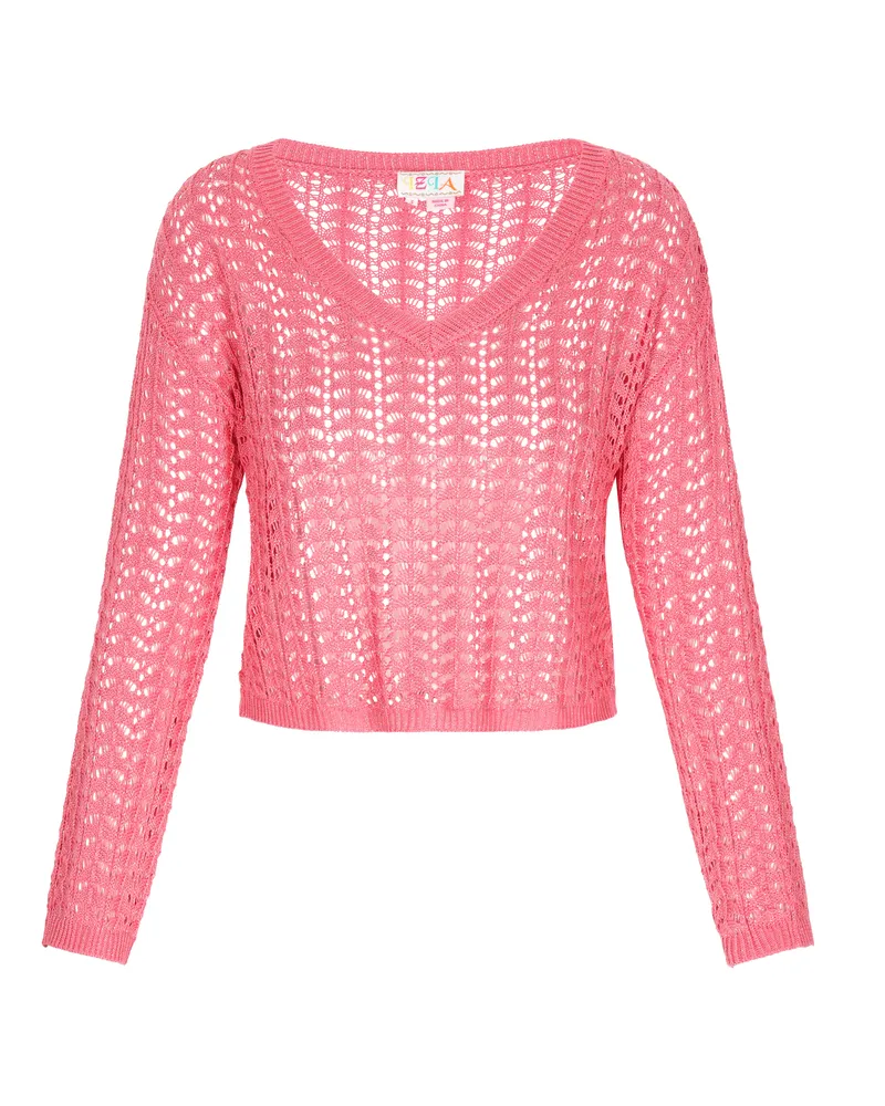 IZIA Pullover Frauen Koralle Korallenrot